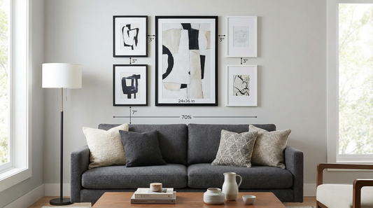 How to Hang Wall Art Above a Couch: The Complete Guide to Size, Height, and Layout