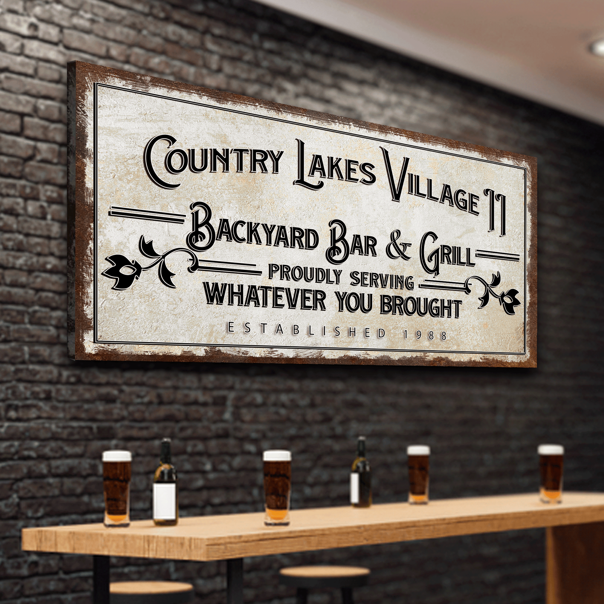 Backyard Bar & Grill Sign