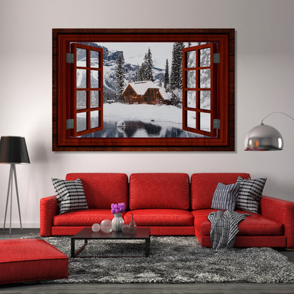 Serene Cabin Home Bliss Canvas Wall Art