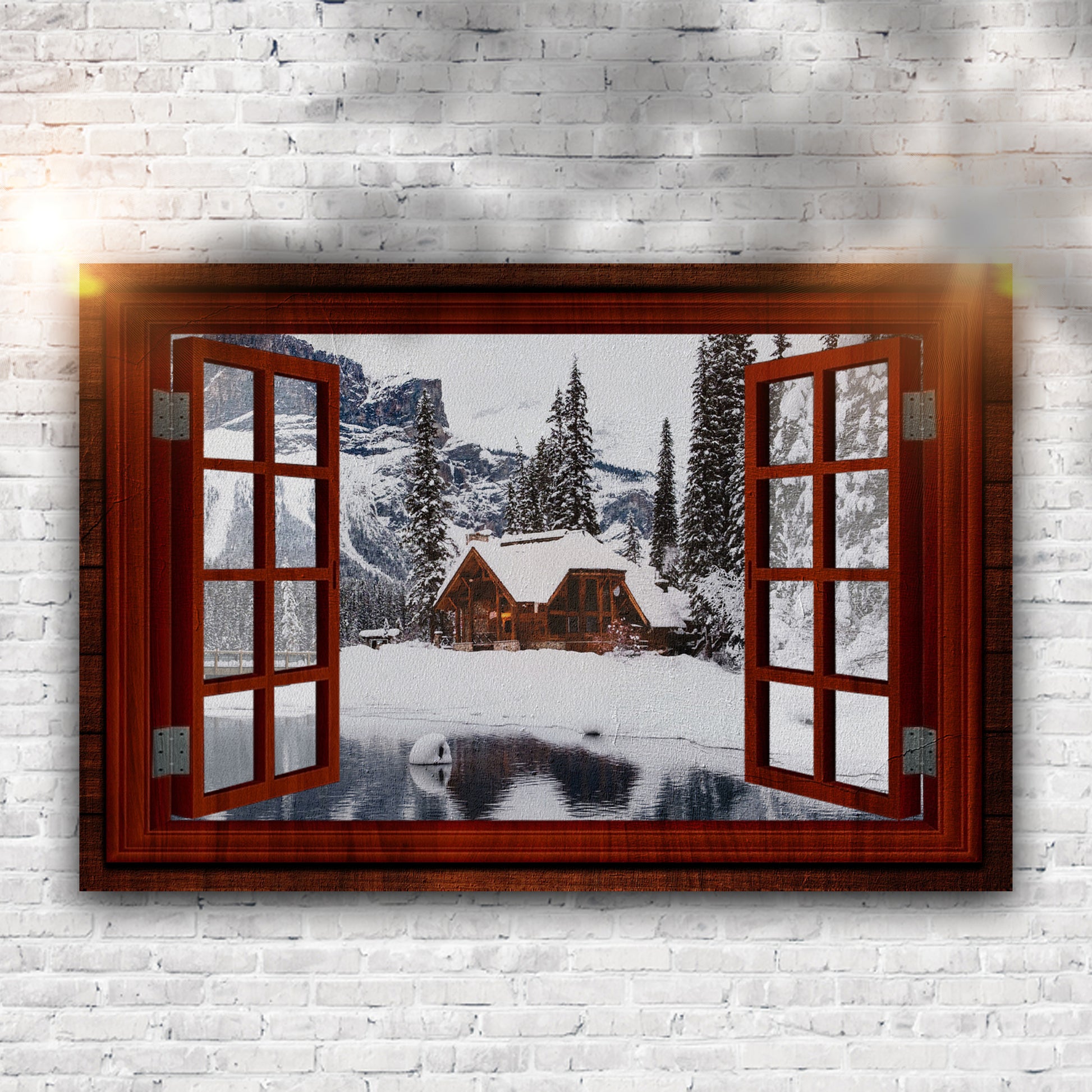 Serene Cabin Home Bliss Canvas Wall Art