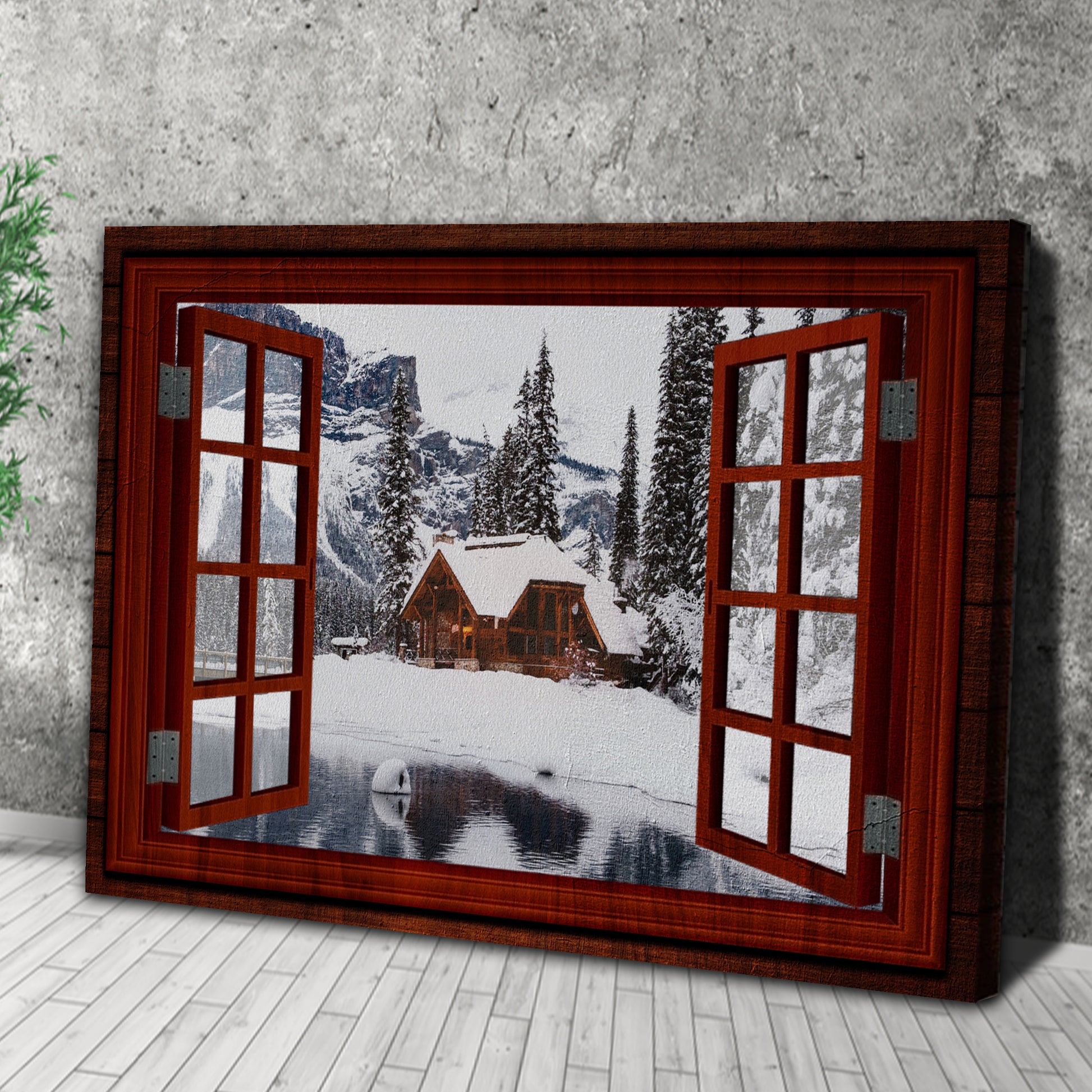 Serene Cabin Home Bliss Canvas Wall Art