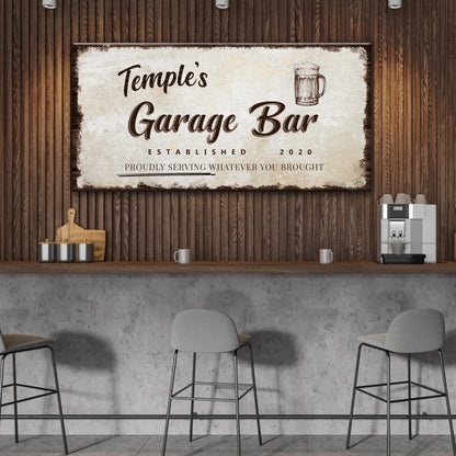 Garage Bar Sign - Craft Canvases