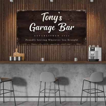 Garage Bar Sign - Craft Canvases