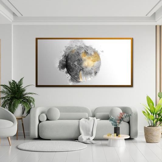 Gleaming Gold Dust Rings Wall Art Featuring Abstract Circles