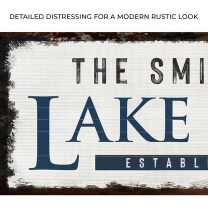 Family Lake House Arrow Sign