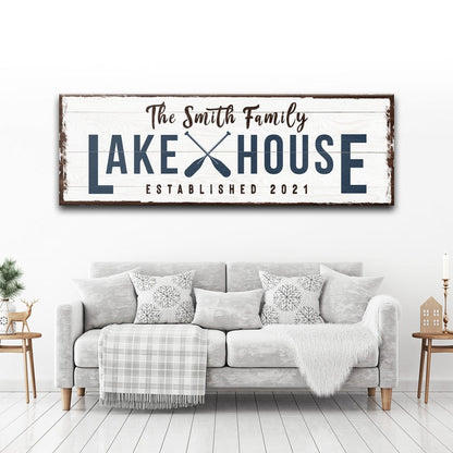 Family Lake House Arrow Sign