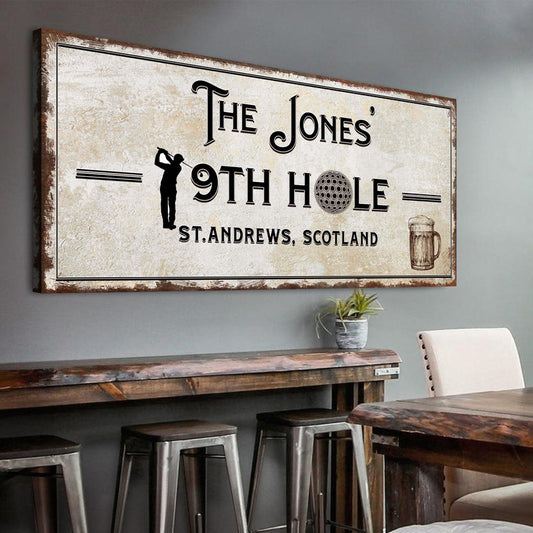 19th Hole Golf Personalized Sign - wall art -Home Decor