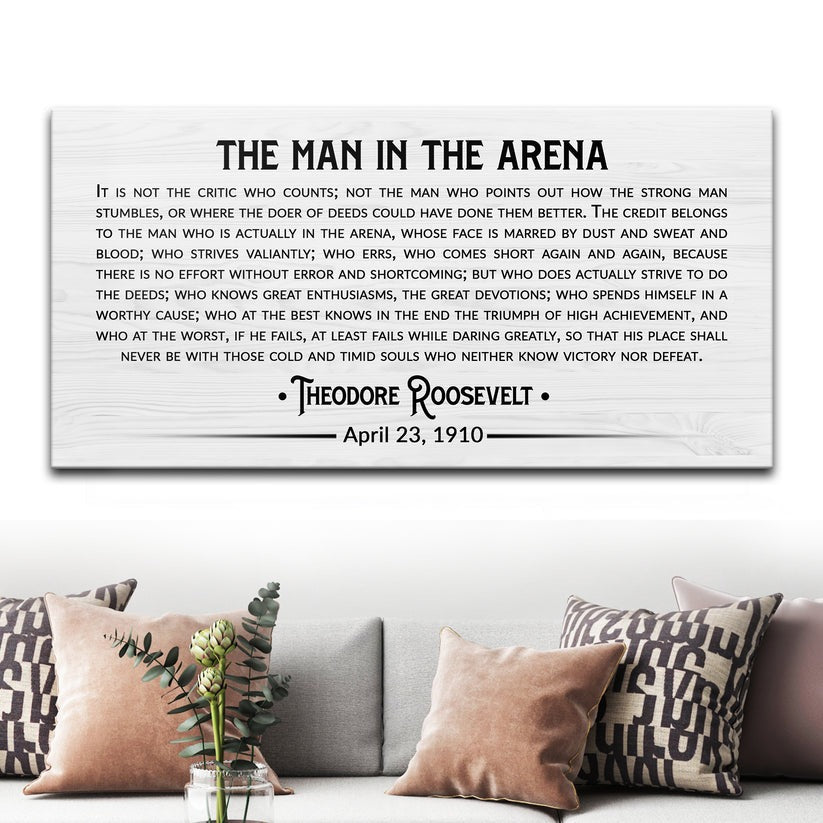 The Man In The Arena Sign