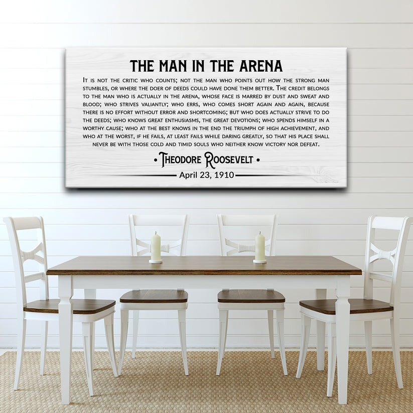 The Man In The Arena Sign