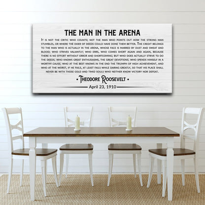 The Man In The Arena Sign