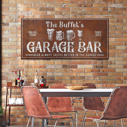 Rustic Garage Bar Sign