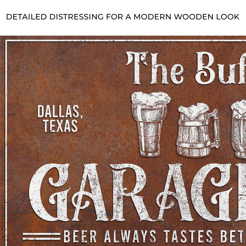 Rustic Garage Bar Sign