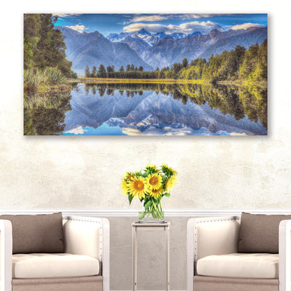 Reflective Beauty Lake Matheson Wall Canvas