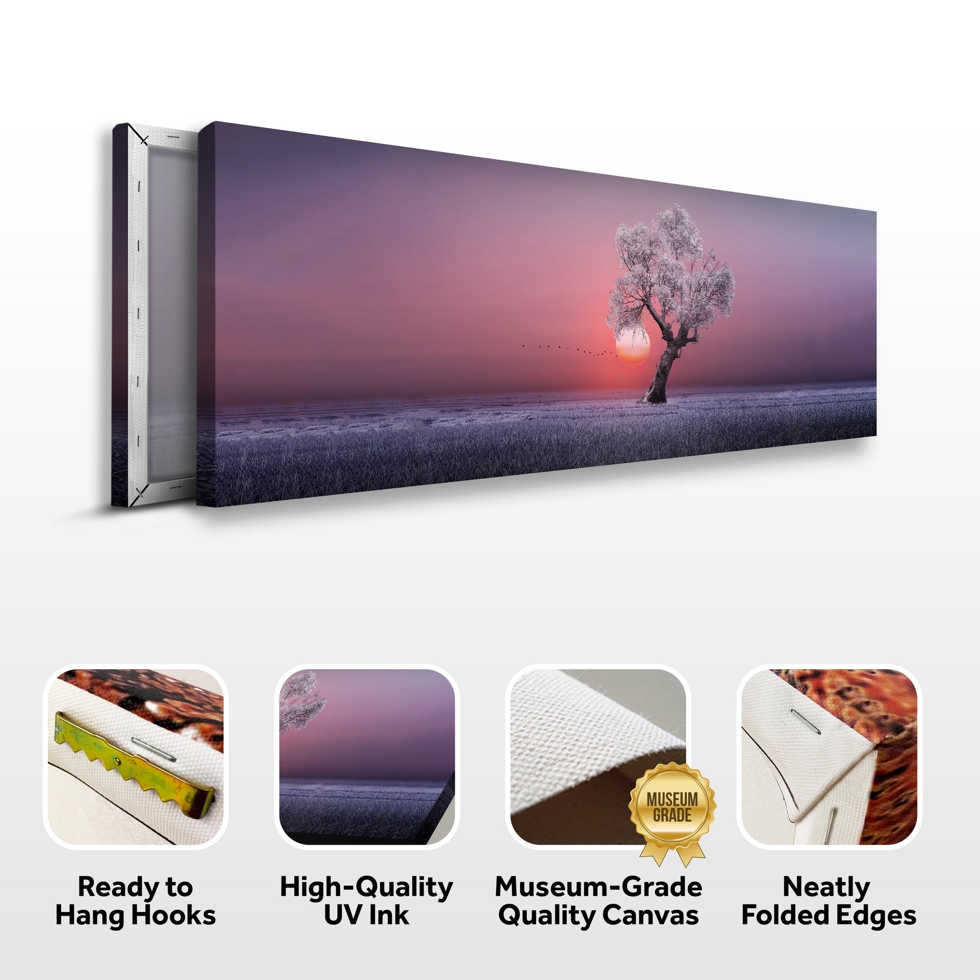 A Tree's Solitary Journey in Canvas 