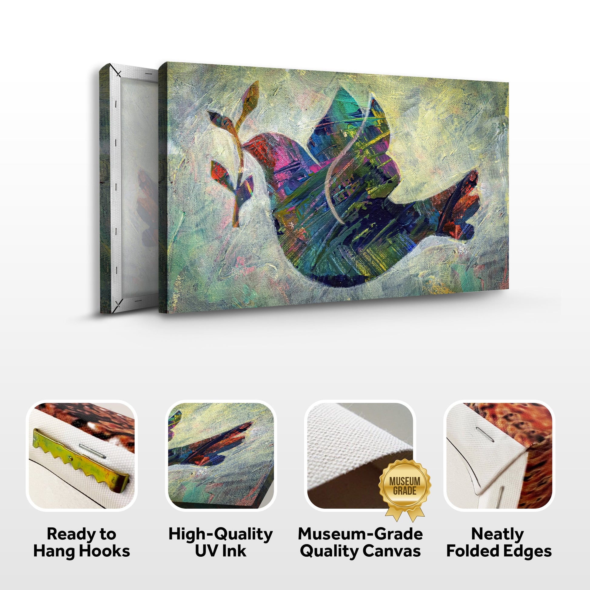 Canvas Wall Decor Showcasing Abstract Dove Artistry II