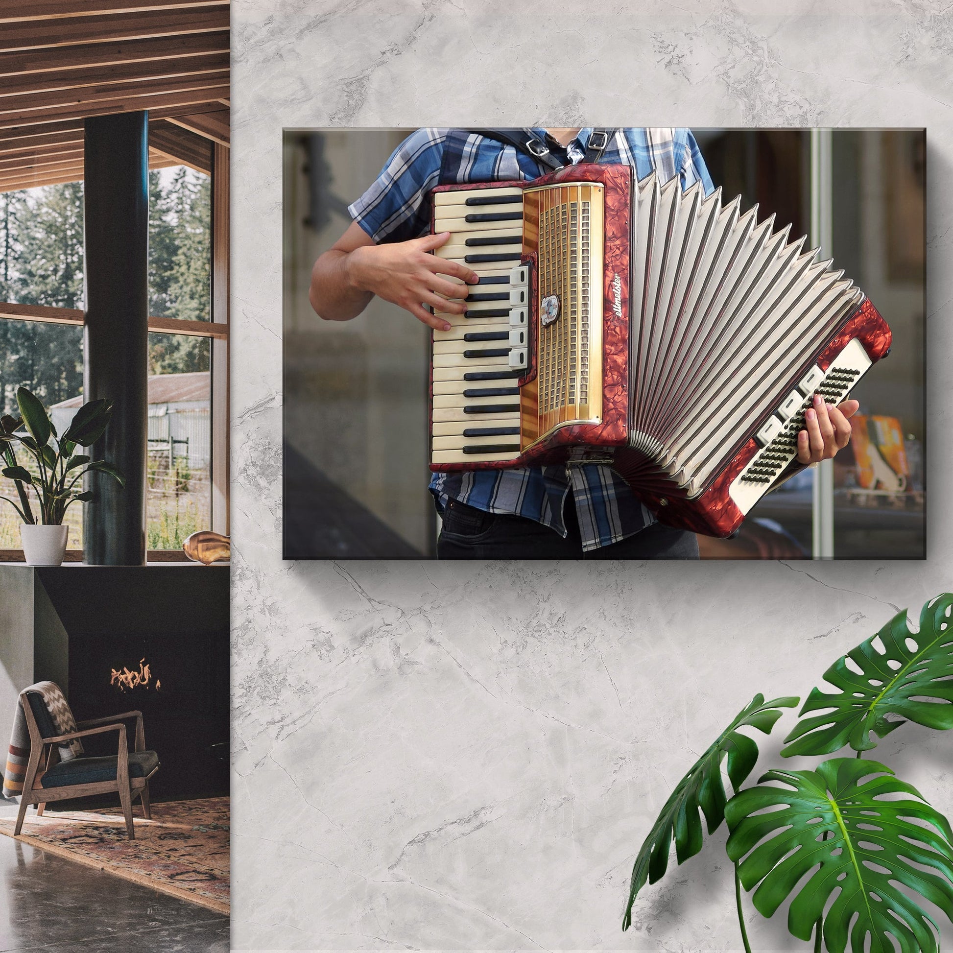 Canvas Wall Decor with a Modern Accordion Aesthetic