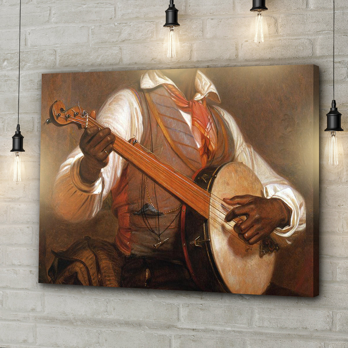 Banjo Serenity Rustic Canvas Wall Art
