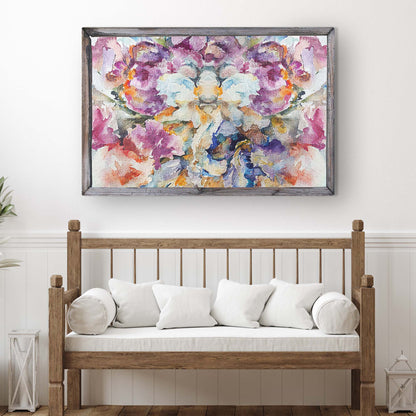 Wildflower Kaleidoscope Colorful Wildflower Abstract Canvas Wall Art