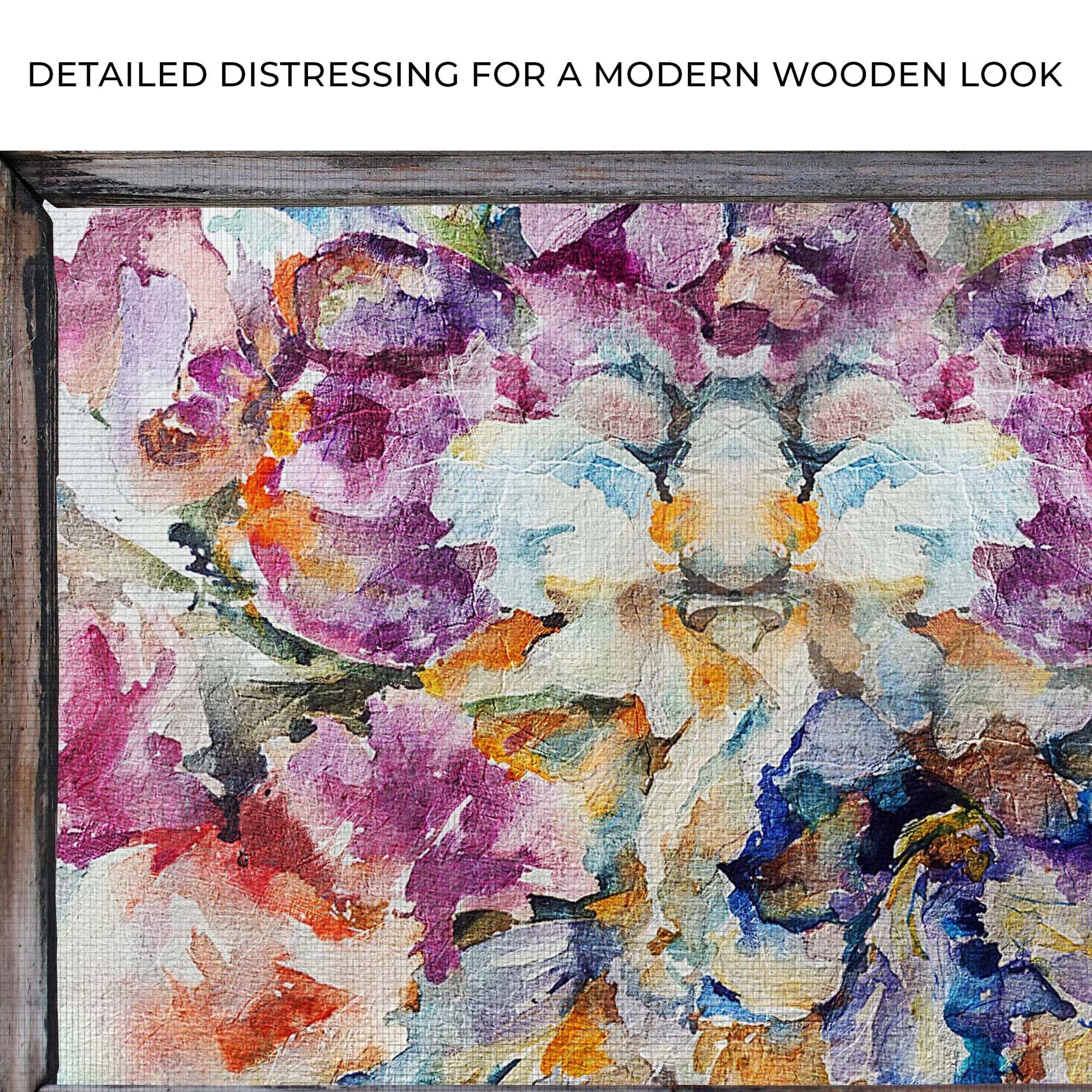 Wildflower Kaleidoscope Colorful Wildflower Abstract Canvas Wall Art