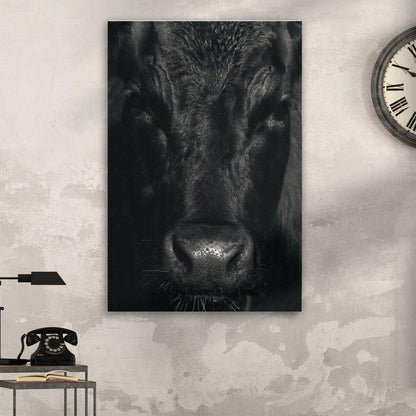 Angus Bull Essence Portrait Canvas Wall Art