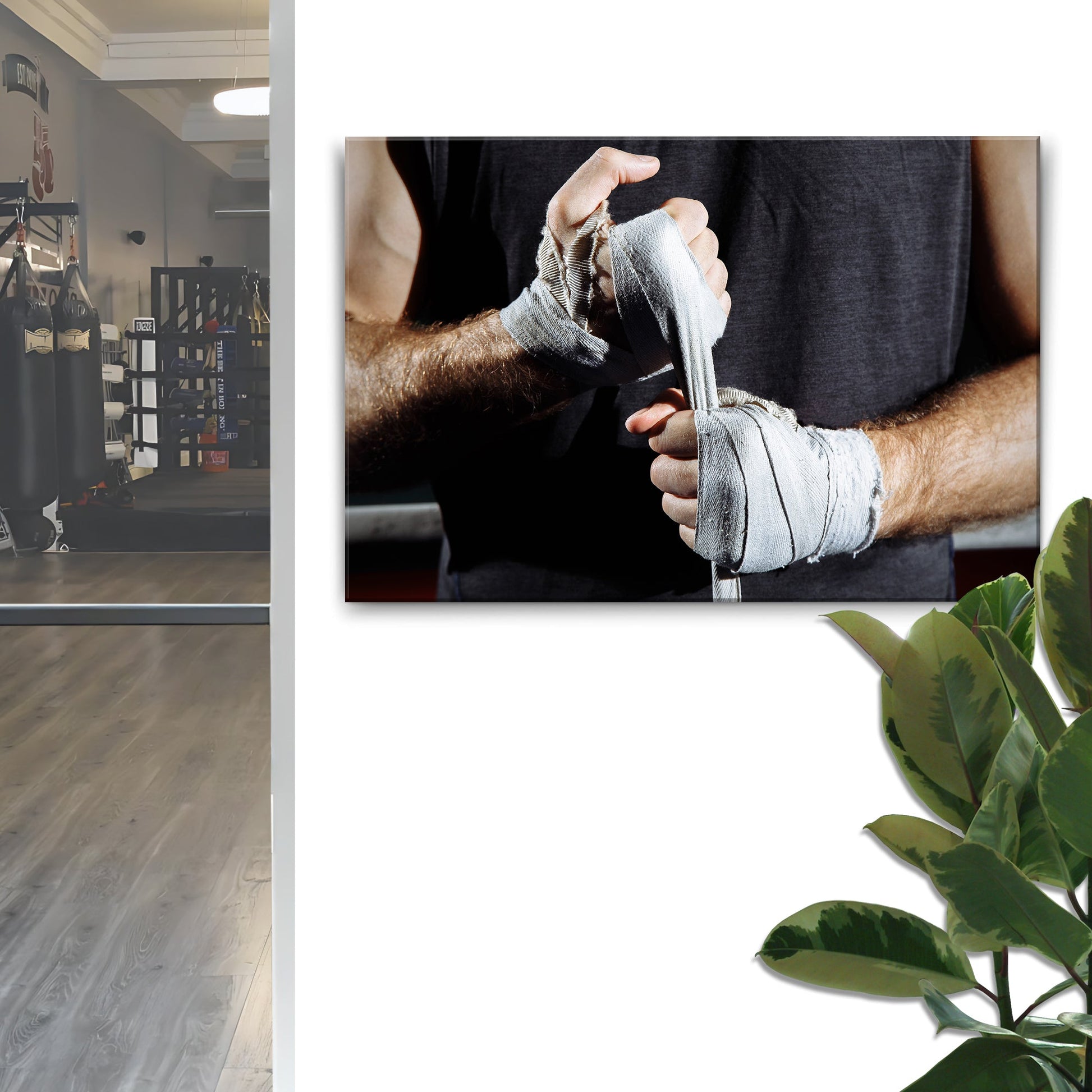 Wrapped for Victory  Boxing Boxer Hand Wrap Canvas Wall Art