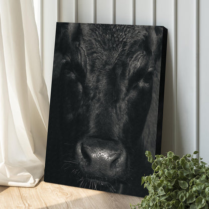 Angus Bull Essence Portrait Canvas Wall Art