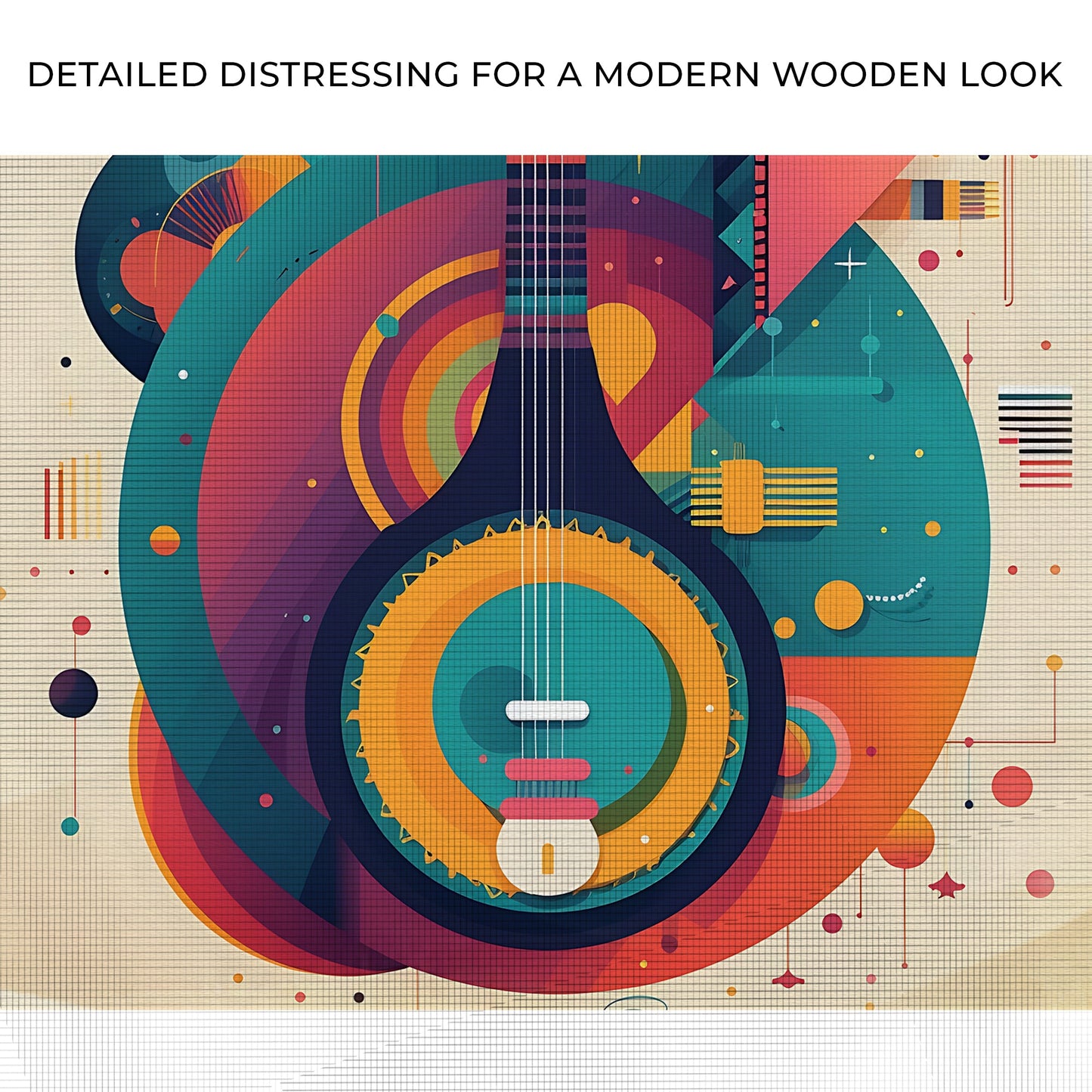 Banjo Dreams Abstract Canvas Wall Art