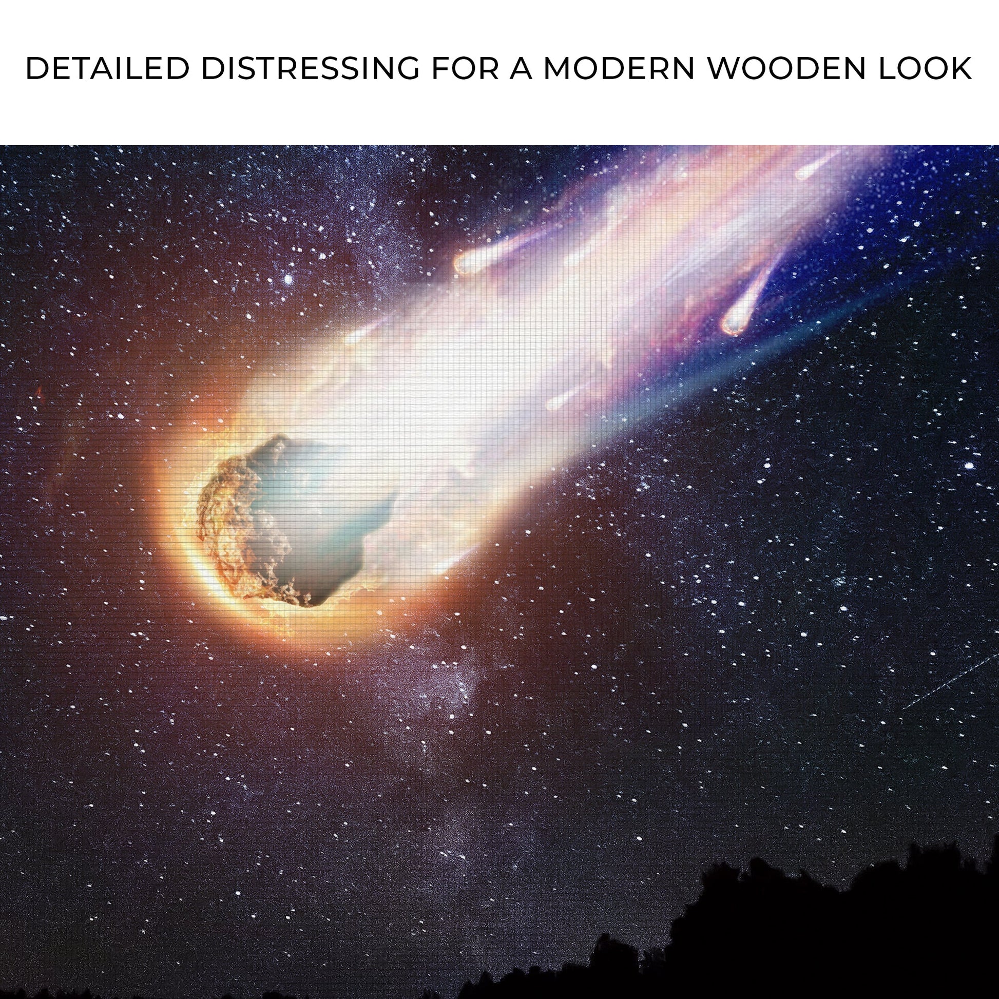 Celestial Comet Comet Hurtling Canvas Wall Art