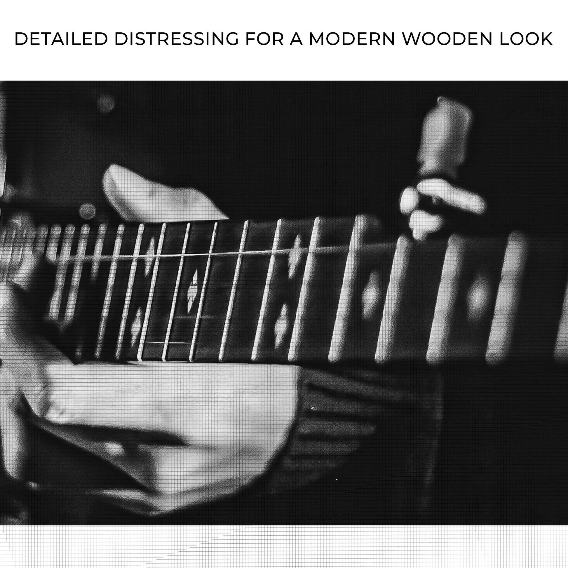 Banjo Noir Monochrome Canvas Wall Art