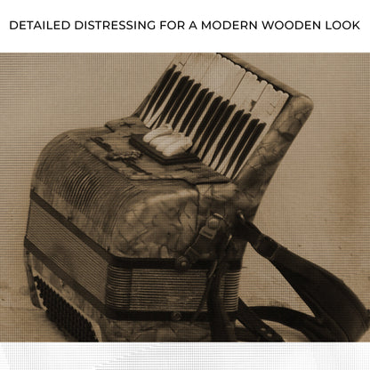 Sepia Accordion Harmony Wall Art in Tonal Elegance