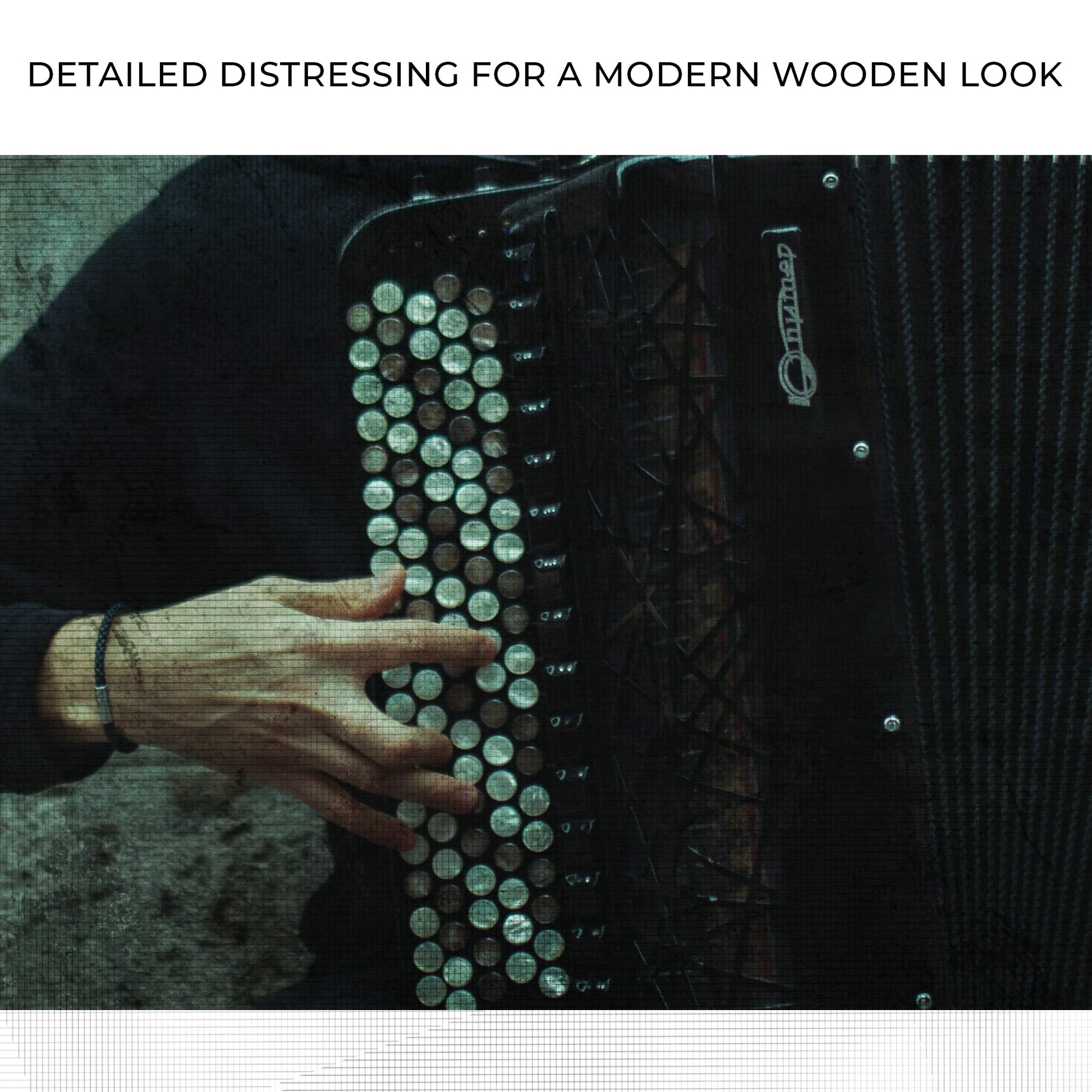 Canvas Wall Art with Grunge Accordion Aesthetic