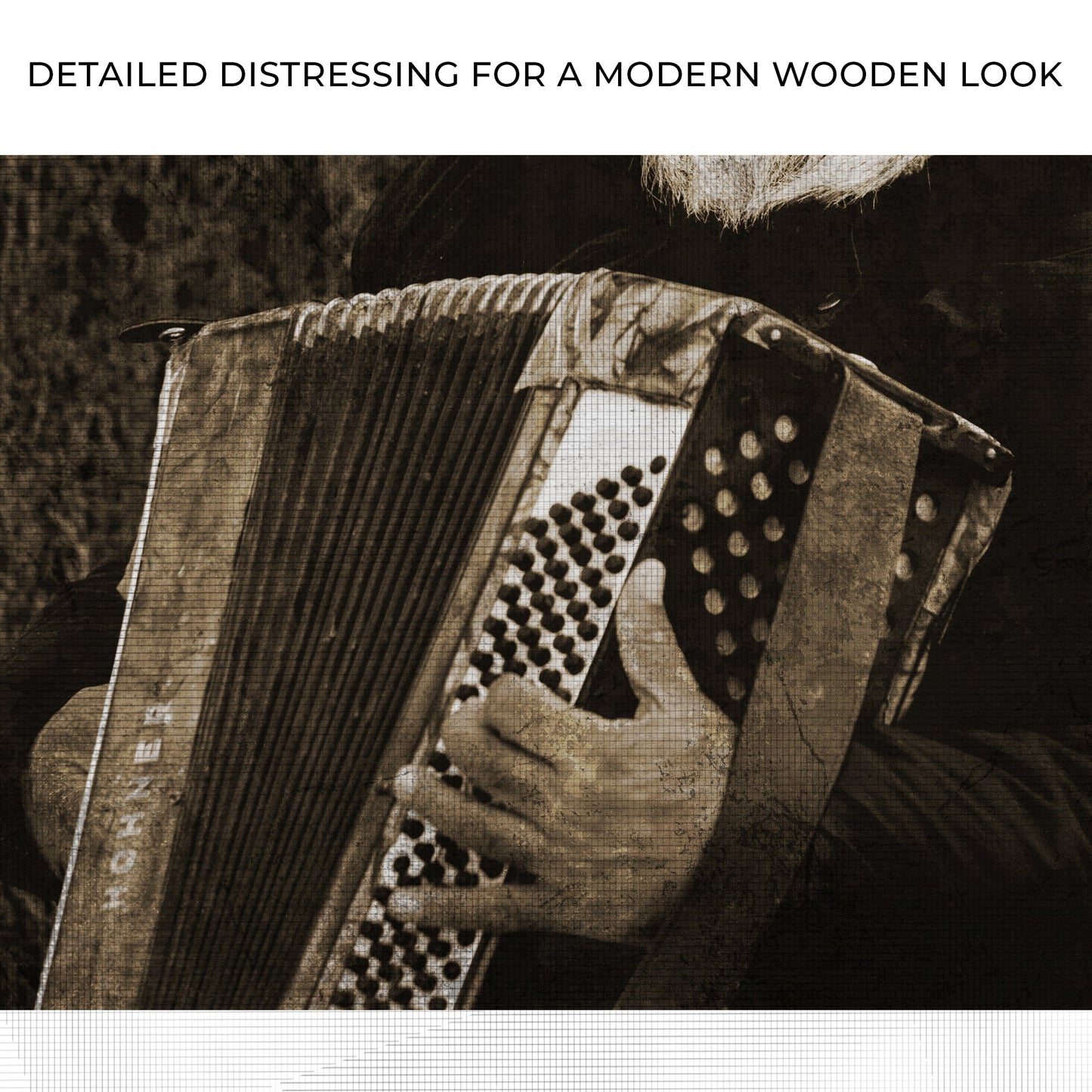 Canvas Wall Decor with Rustic Accordion Charm