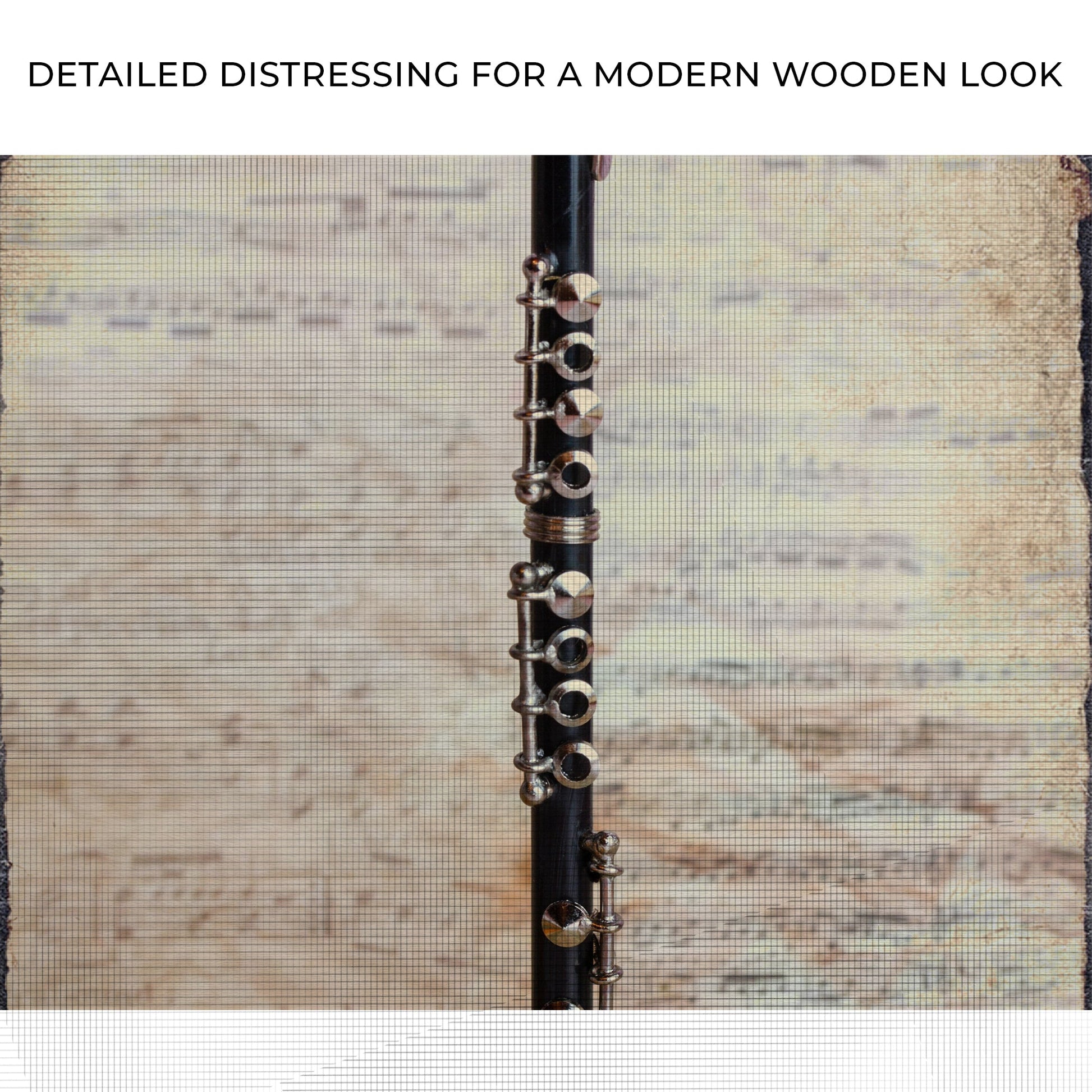 Rustic Serenade Clarinet Rustic Canvas Wall Art