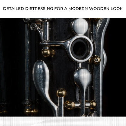 Intimate Sounds Clarinet Up Close Canvas Wall Art