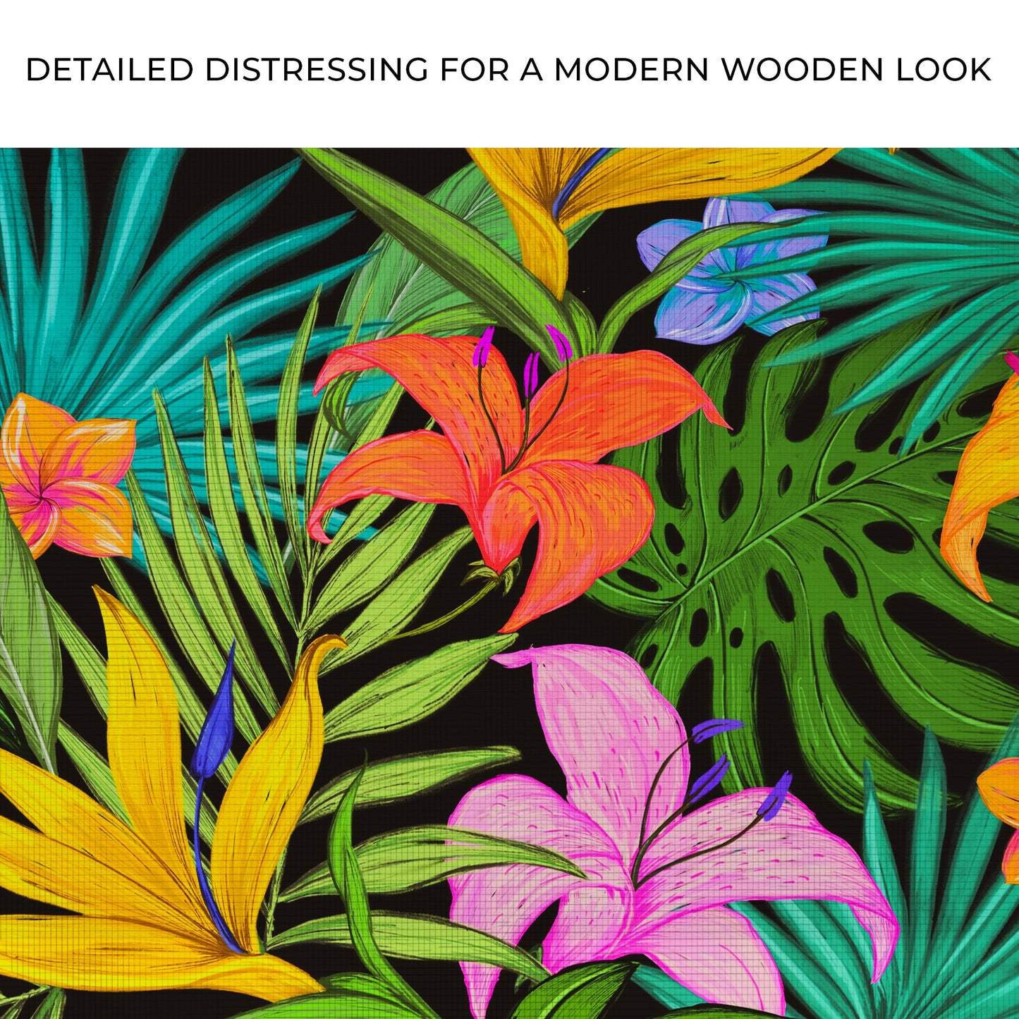 Vibrant Botanical Medley Colorful Tropical Plants Canvas Wall Art