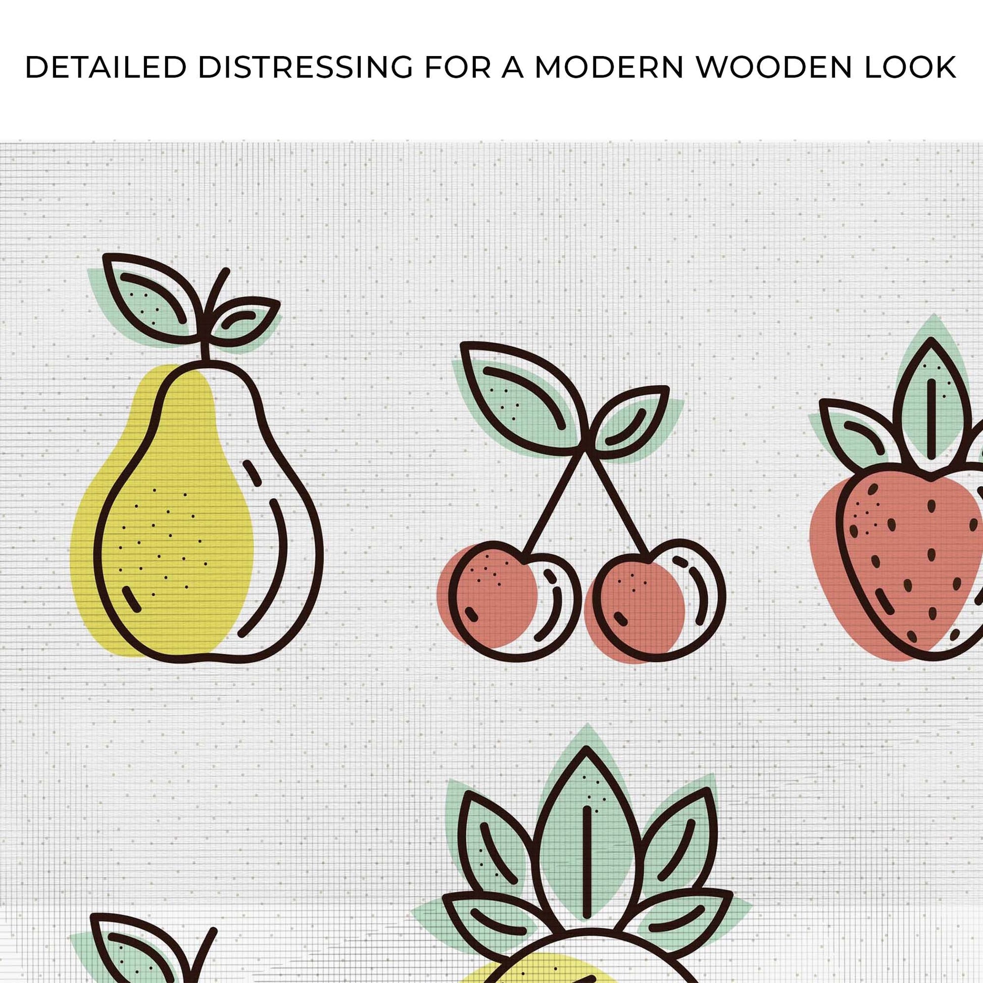 Abstract Fruit Sketches Wall Art with Line Artistry