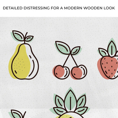 Abstract Fruit Sketches Wall Art with Line Artistry