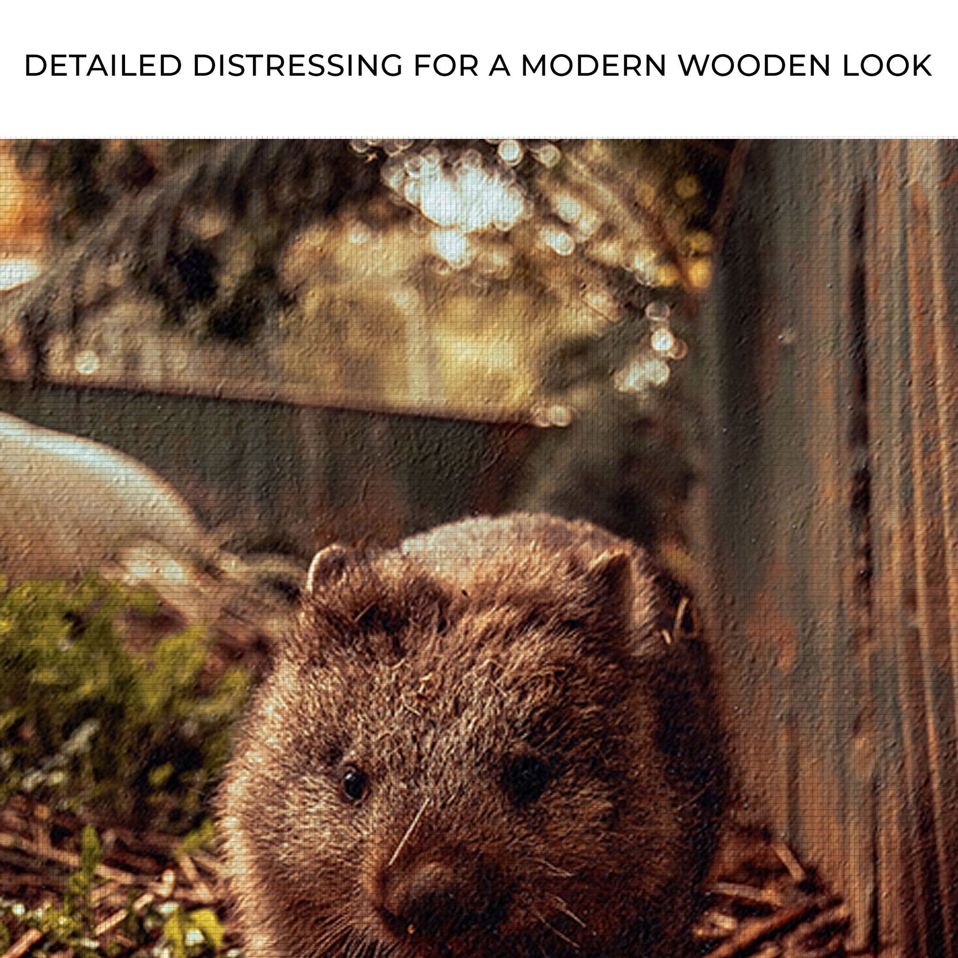 Wombat in the Forest  Canvas Wall Art with Wildlife