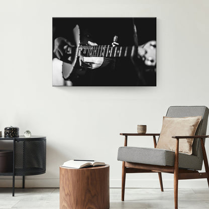 Banjo Noir Monochrome Canvas Wall Art