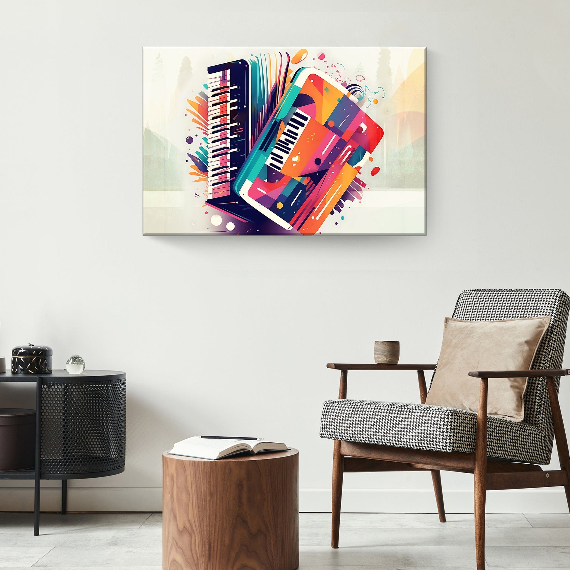 Abstract Artistry Wall Art Featuring the Accordion