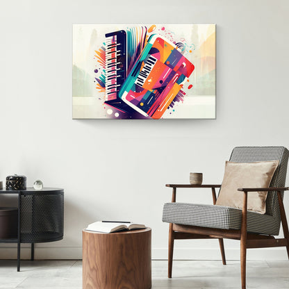 Abstract Artistry Wall Art Featuring the Accordion