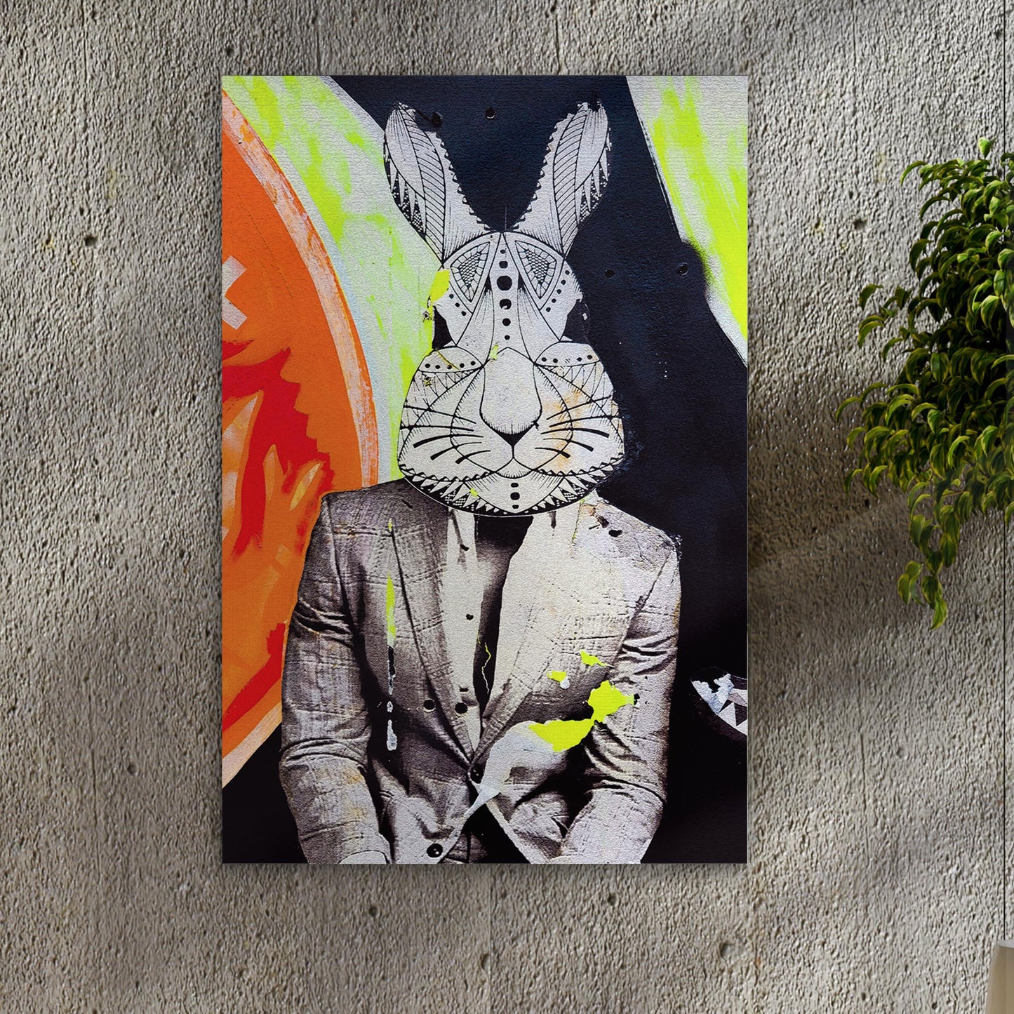 Artistic Abstraction of Rabbit's Head