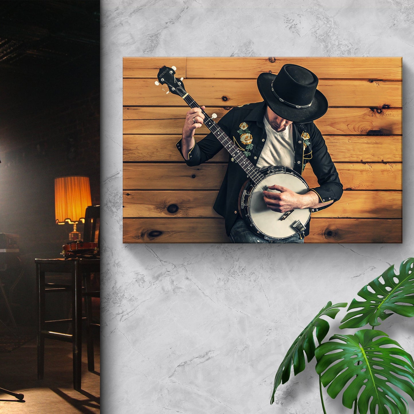 Banjo Melodies Canvas Wall Art - Craft Canvases