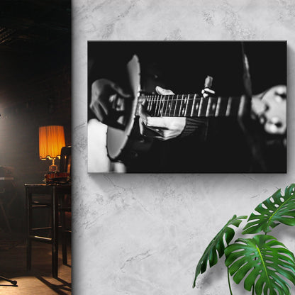 Banjo Noir Monochrome Canvas Wall Art
