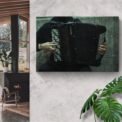 Canvas Wall Art with Grunge Accordion Aesthetic