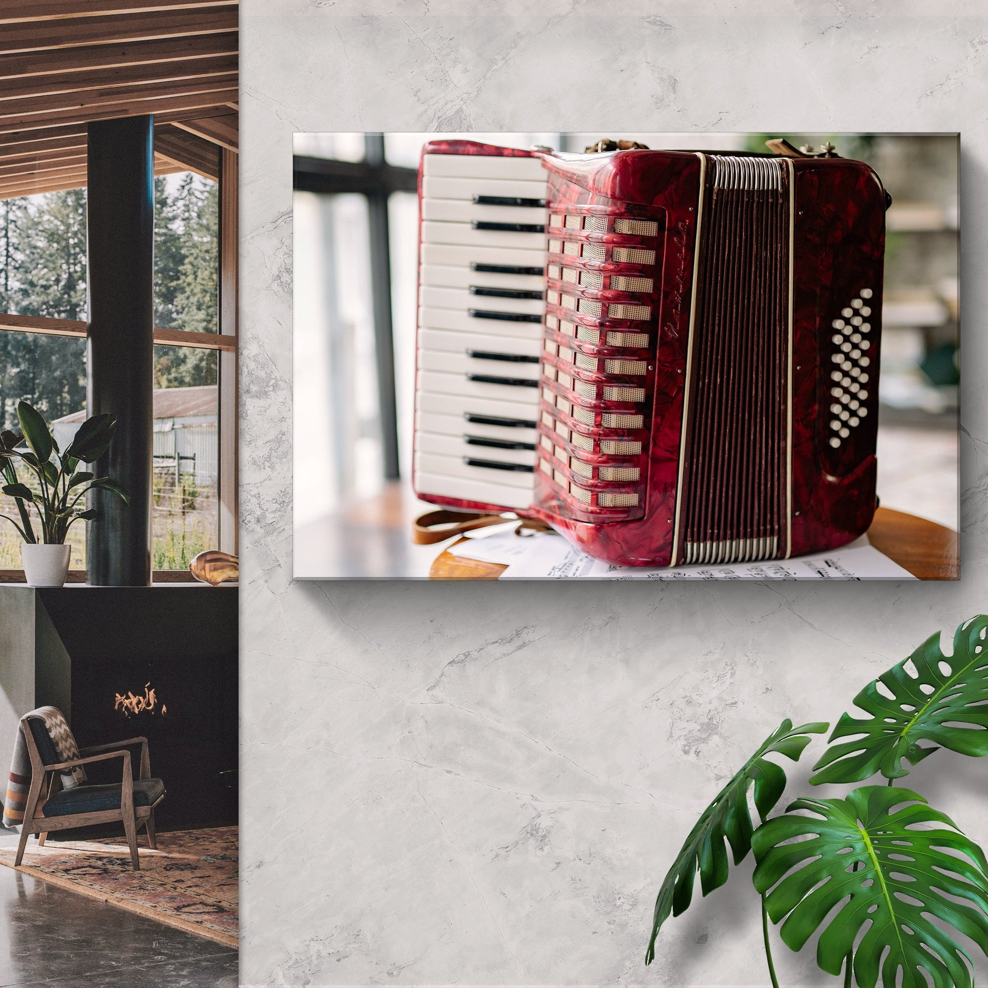 Rustic Musical Instrument Close-up Canvas