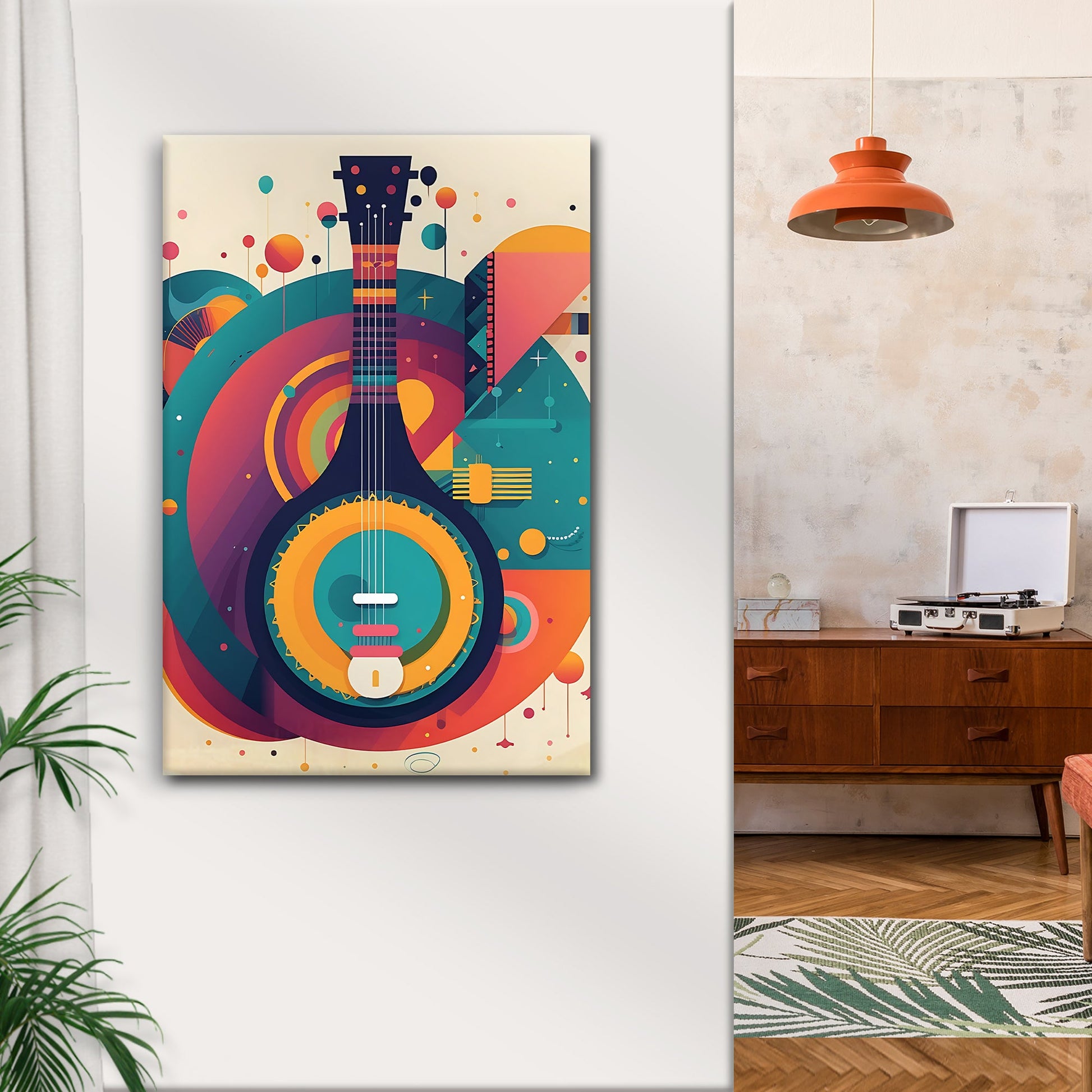 Banjo Dreams Abstract Canvas Wall Art