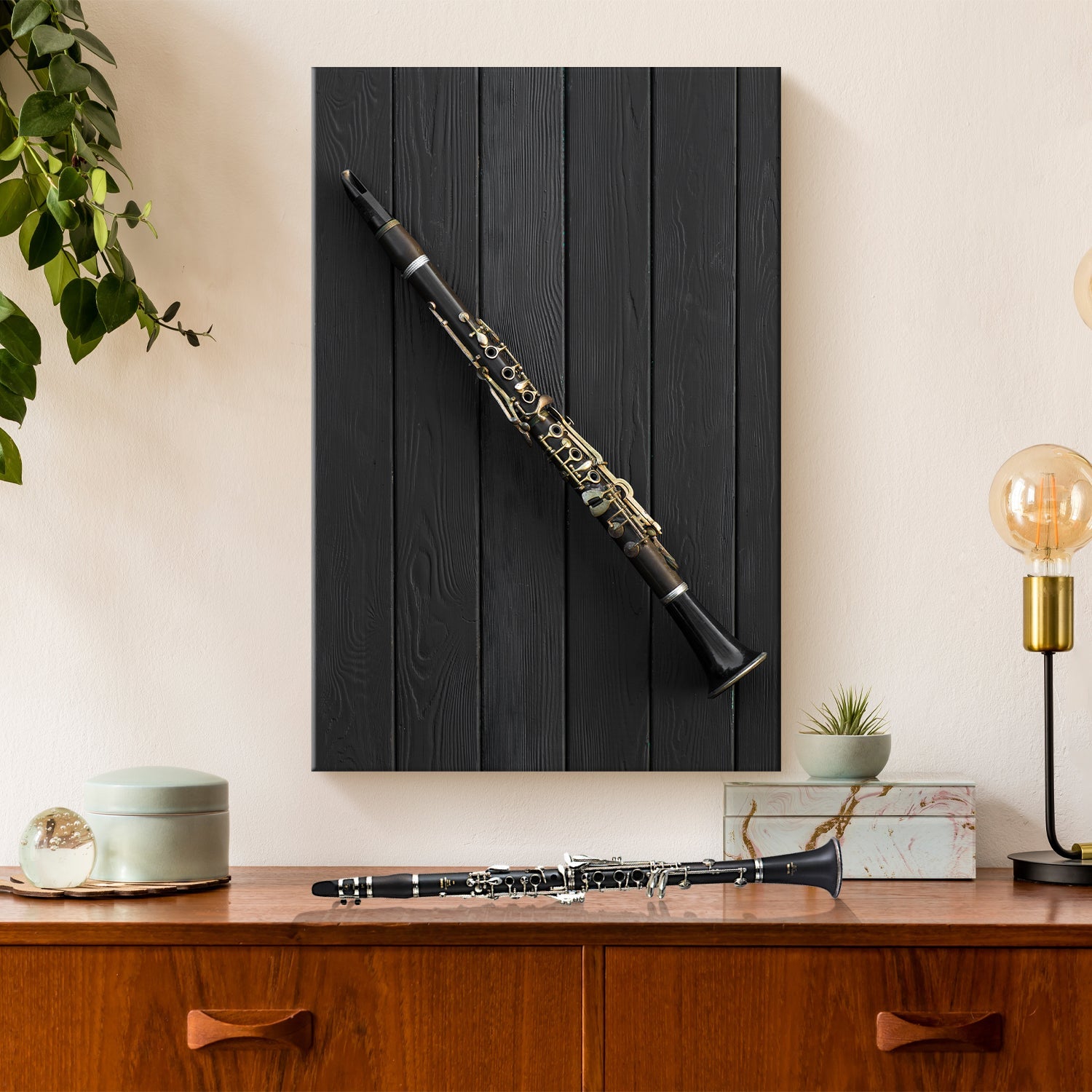 Modern Harmonies Clarinet Modern Canvas Wall Art