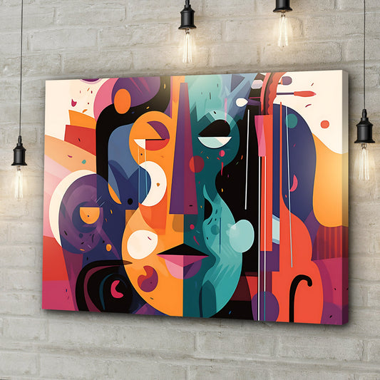 Abstract Resonance Cello Abstract Canvas Wall Art