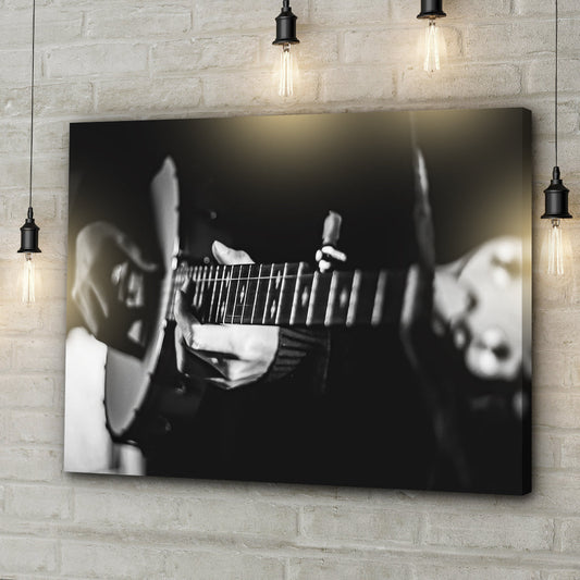 Banjo Noir Monochrome Canvas Wall Art